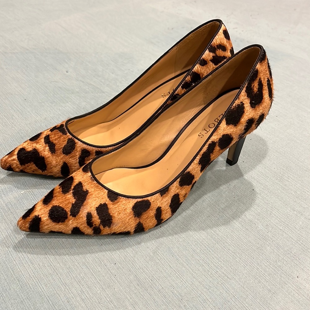 Talbots Calf Hair Leopard Print Heels